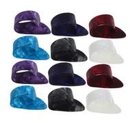 DRESSOOS 12pcs Flat Celluloid Guitar Thumb Picks Plectrums for Acoustic Banjo Ukulele Harp Bass String Instrument