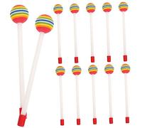 DRESSOOS 12pcs Hand Drum Percussion Sticks Lollipop Drum Sticks for Boys and Girls Drumsticks Sweets