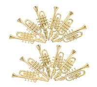 DRESSOOS 12pcs Miniature Music Instrument Ornaments for Christmas Tree Featuring Plastic Trumpet for DIY Holiday Decor and Festive Home Decorations