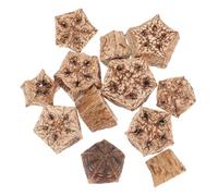DRESSOOS 12pcs Natural Parrot Chew for Birds Budgie Parakeet Foraging Walnut Fruit Blocks Safe Bird Chewing Accessories for Mental Health and Entertainment