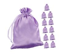 DRESSOOS 12pcs Satin Wig Bags Travel Essential Dustproof Small Travel Bag Silk Black Velvet Pouches Drawstring for Easy Access Hair Tools Storage