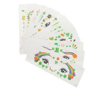 DRESSOOS 12sheets St Patrick's Day Face Stickers Irish Festival Temporary Temporary for Party Favors Celebrations