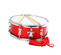 DRESSOOS 13-Inch Red Snare Drum Set with Adjustable Strap Steel Shell Includes Drumsticks - Jazz Percussion Instrument for Kids and Toddlers