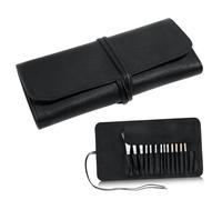 DRESSOOS 15-Piece Makeup Organizer Bag Premium Pu Cosmetic Storage to Carry for Travel