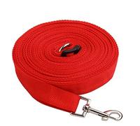DRESSOOS 15m Long Nylon PET Training Leash 50ft Reflective Dog Lead for Obedience Training for Outdoor Walking Red