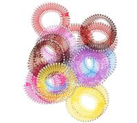 DRESSOOS 18pcs round Circular Stretch Comb Hairbands for Women, Flexible Pp Plastic Styling Combs Compatible with Real and Synthetic Hair, Minimizes Discomfort, the Random Color