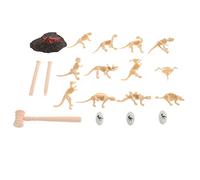DRESSOOS 19pcs Dinosaur Skeleton Excavation Kit Educational Archaeological Toy for Boy Girl Dinosaurs Digging Set to Enhance Creativity and Hand-eye Coordination