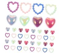 DRESSOOS 1pack Heart Nail Charms for Crafting Flat Back Embellishments Pack Kawaii Design for Weddings Parties and Nail Art