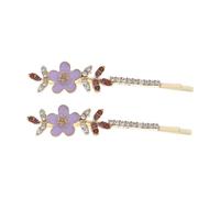 DRESSOOS 1pair Rhinestone Flower Hair Clips of Elegant Bobby for Women Hair Accessories for All Hairstyles for Weddings and Everyday Styling