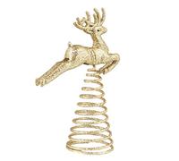 DRESSOOS 1pc Christmas Deer Tree Topper Treetop Ornament for Holiday Decor Unique Design for Christmas Trees Parties Festivals Bright Colors Distinctive Features
