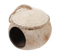 DRESSOOS 1pc Coconut Shell Bird Nest for Small Pets Natural Hideaway for Hamsters Squirrels and Birds Compact and Design Sleeping Space for Small Animals
