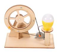 DRESSOOS 1Set Hand Crank Generator Science Kit DIY Electric Generator for Educational Wooden Assembly for Learning Mechanical Principles and Enhancing Developmental Skills
