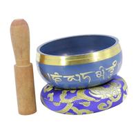 DRESSOOS 1set Tibetan Singing Bowl Set Meditation Bowl Cushion Mallet for Mindfulness Yoga and for Clarity and Peace of Mind