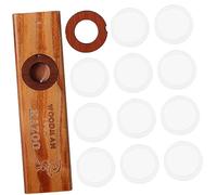 DRESSOOS 1set Wooden Kazoo Instrument for Boys and Girls and Adults Easy to Learn Musical Partner Membranes for Ukulele and Guitar Accompaniment and Fun to Play
