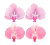 DRESSOOS 2 Pairs Handmade Orchid Flower Shoe Clips, Removable Floral Sandal Decorations for Women, Beach Vacation Shoe Accessories, Pink Light Purple Flower Buckles
