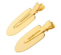 DRESSOOS 2 Pairs of Traceless Hair Clips Metal Bang Styling Clamps No-crease Hairpins for Women for Makeup Application and Everyday Use