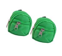 DRESSOOS 2 Pieces Mini Backpack Coin Purse Keychain Set with Zipper, Small Green Change Purse Pendant for Women, Mini Bag Key Chain for Travel and Daily Use