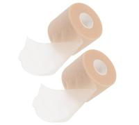 DRESSOOS 2 Rolls Shock-Absorption Athletic Sports Tape Skin Color 20m X 6cm Elastic Grip Insulation Tape for Badminton Tennis Racket Handles and Fitness Support