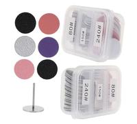 DRESSOOS 2 Set Replaceable Sandpaper Discs Kit for Foot File and Nail Polishing Professional Nail Buffer Pads for Dead Skin Removal with Compact Storage Box Suitable for DIY and Salon Use