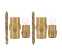 DRESSOOS 2 Sets Brass Walking Stick Replacement Tips for Elderly and Seniors Anti-slip Joint Set for Crutch and Walking Cane Sturdy Hardware Parts for Daily Outdoor