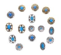 DRESSOOS 2 Sets Retro Metal Nail Charms for Acrylic and Gel Nails with Versatile Options and Durability for Christmas and Weddings Assorted style