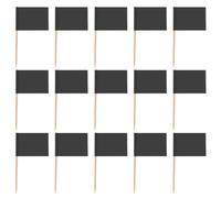 DRESSOOS 200pcs Black and White Toothpick Flags Party Dessert Toppers Fruit Sticks Cake Inserts for Cupcakes and Cocktail Picks Food Labels for Entertaining