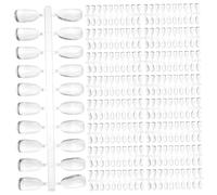 DRESSOOS 200pcs Pattern-making Nails Nail Polish Color Boards Manicure Contrast Color Cards Female Manicure Tool Manicure Sample Display Board Nail Color Cards Transparent Nail Color Board
