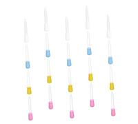 DRESSOOS 20pcs Children's Silicone Pipette Droppers 5ml Medicine Eye Dropper Set Random Color
