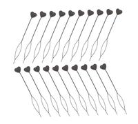 DRESSOOS 20pcs Heart-shaped Hair Beader Tool Braiding Beads for Boys and Girls Girls Boys Easy Ponytail Styling Maker Tool Hair Threader for Braids Net for Ballet Bun Black