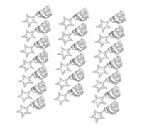 DRESSOOS 20pcs Hollow Star Hair for Braids DIY Metal Charms for Women Lightweight Dreadlocks Accessories Elegant Star Hair Rings for Wedding and Party Styling