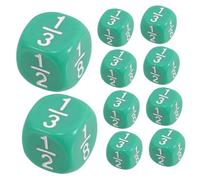 DRESSOOS 20pcs Rounded Fraction Dice for Multi Sided Game Dice for Classroom Teaching and Home Education Fun Math Manipulatives for Learning Fractions