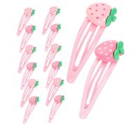 DRESSOOS 20pcs Shiny Strawberry Hair Clips Girls Hairpin Decorative Hair Clips for Summer Parties Strawberry Hairpins