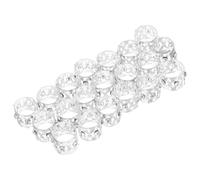 DRESSOOS 20pcs Silver Rhinestone Hair Rings Braid Cuff Clips for Hair and Beard with Breathable Ventilated Craftsmanship Trendy Braiding Accessories for Parties and Daily Wear
