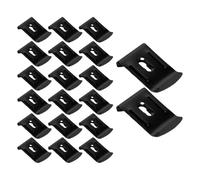 DRESSOOS 20pcs Steel Belt Hook Clips for Tape Measures and Pockets, Black Metal Clips with Elastic Back Design, Providing Stable Grip and Single-handed Access, for Construction and Piping