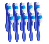 DRESSOOS 20pcs Thumbprint Handle Toothbrush Short Handle Soft Bristles Portable Travel Oral Care for Prisons Detention Psychiatric Hospitals