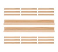 DRESSOOS 20pcs Wooden Domino Tile Holders with 19cm Letter Base, Mexican Train Racks and Board Game Piece Organizer, Natural Wood Domino Stands for Game Enthusiasts and DIY Crafts