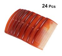 DRESSOOS 24pcs Hair Combs Teeth Side Combs for Women Hairdressing Styling Tools Coffee Color for Various Hairstyles and Easy Knot Removal