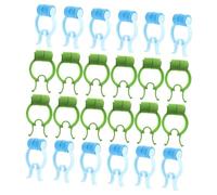 DRESSOOS 24pcs Portable Nose Stopper Clips for Breathing Training Epistaxis Care Nose Plugs with Comfortable Flexible Design Nasal Stopper for Lung Exercise and Blue and Green