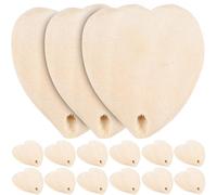 DRESSOOS 25pcs Wood Heart-Shaped Beads 25mm DIY Garland Beads Easy to String Delicate Romantic Style for Valentine's Day Necklace Making
