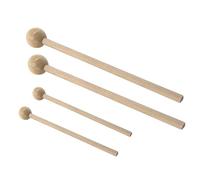 DRESSOOS 2pairs Wooden Drumsticks Round Head Percussion Drumsticks for Beginner Adult Practice Wood Handle for Steel Tongue Drum Drums