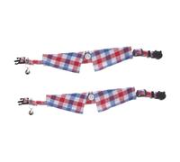 DRESSOOS 2pcs Adjustable Cat Collar Calming for Cats Puppy Neck Collar Puppy Neck Scarf Pet Cone Cone Costume Cooling Vest for Dogs Kitten with Bell Cute Bell Kitten Dog Bandana Pet Cloth