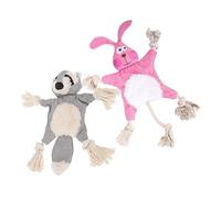 DRESSOOS 2pcs Adorable Teething Toy Lightweight No Stuffing Chew Toy for Dogs Interactive Molar for Boredom Relief and Destructive Behavior Prevention