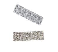DRESSOOS 2pcs Alloy Diamond Rhinestone Hair Clips Large Rectangular Snap Hair Clamps for Women Girls Fashion Headdress Accessories
