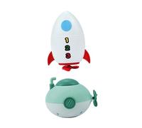 DRESSOOS 2pcs Bath Plaything Submarine and Rocket Educational Water Fun Safe for Shower and Bathroom Recreation