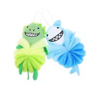 DRESSOOS 2pcs Cartoon Bath Ball Soft Bath Loofahs for Boys and Girls Body Exfoliating Sponge Shower Scrubber