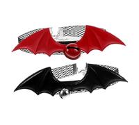DRESSOOS 2pcs Cat Collar Detachable Bat Wings and Bell Adjustable Breakaway Kitten Neckwear Skin-Friendly Material Suitable for Halloween Parties and Daily Wear