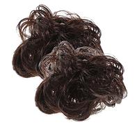 DRESSOOS 2Pcs Curly Hair Bun Clip Large Claw Clip Hairpiece for Women Synthetic Messy Bun Extension Bendable Wire Suitable for Updo Hairstyles