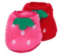 DRESSOOS 2pcs Decorative Puppy Apparel for Small Pets Lightweight Warm Winter Clothes with Unique Strawberry Design Breathable for Chihuahuas Cats and More