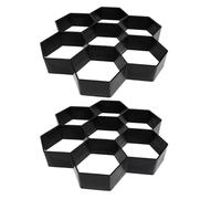 DRESSOOS 2pcs Hexagonal Plastic DIY Path Paving Mold Concrete Stepping Stone Pavement Maker Cement Floor Tile Mold for Garden Patio Walkway Landscaping