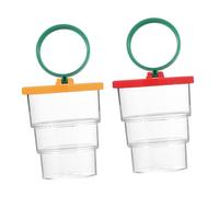 DRESSOOS 2pcs Insect Observation Box Magnifiers Colorful Outdoor Bug Viewer Cups for Lid Spectate Cage for Small Creatures Flowers Coins Educational Exploration